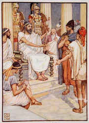 Solon Freeing a Slave, c.595, Illustration from The Story of Greece by Mary Macgregor