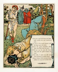 The Giant Breaks His Neck from The Blue Beard Picture Book