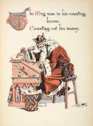 The king was in his counting house, counting out his money