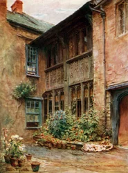 The Yard of the Luttrell Arms, Dunster