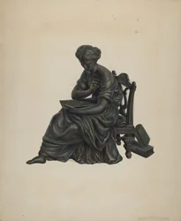Statue Clock Decoration