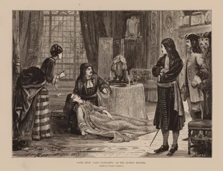 Scene from "Lady Clancarty," at the Olympic Theatre