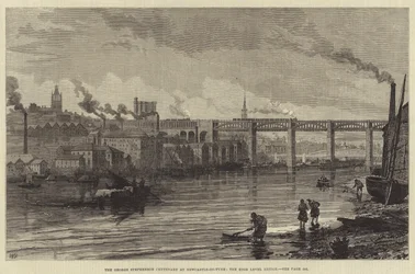 The George Stephenson Centenary at Newcastle-on-Tyne, the High Level Bridge