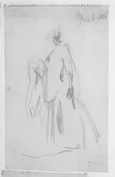 Sketch of a female figure