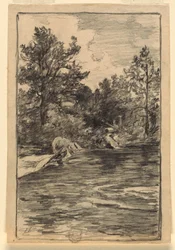 River and Trees, 1880–90