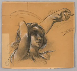 Study of the Head and Arms of a Figure