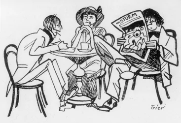 Writers in the Cafe des Westens