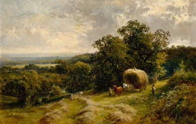 Carting Hay near Brockham, Surrey