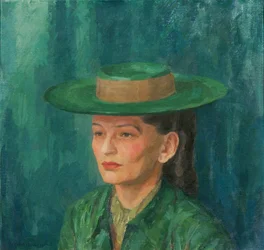 Grete Gamerith with Green Hat