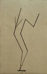 Analytical Drawing after Photos of the Dancing Palucca, Parallel Structure from a Point Below