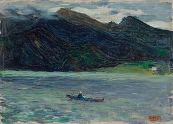 Lake Kochel with Boat