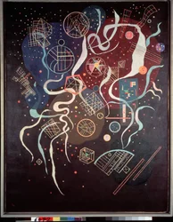 The Movement. Non-representative Composition. Painting by Vassily Kandinsky