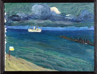 Rapallo. Landscape with a Steamboat
