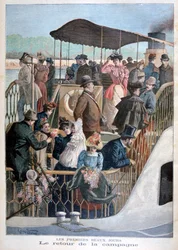 Parisians returning from the countryside by boat