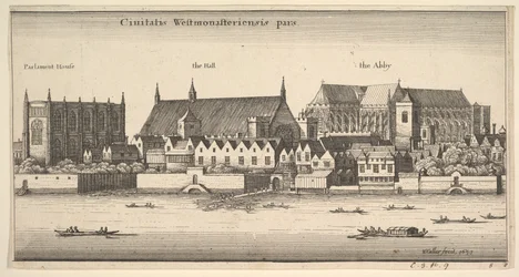 Ciuitatis Westmonasteriensis pars Westminster from the River, 1647