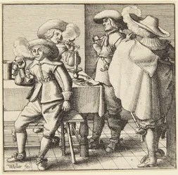 Four Men Smoking