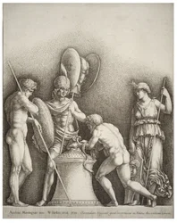 Four classical figures, after Mantegna