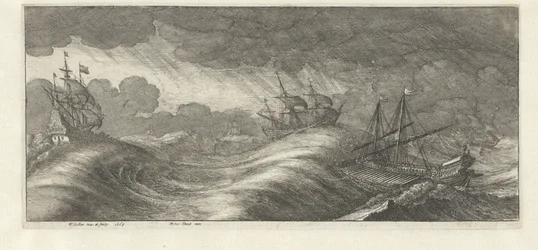 Galley and Other Ships in a Sea Storm (Sea Storms series)