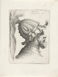 Head of a Man with Plumed Helmet