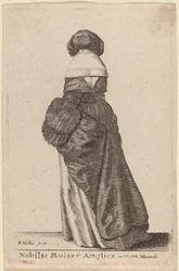 Noble Englishwoman in Winter Dress
