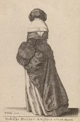 Noble English Woman in Winter Dress, 1643