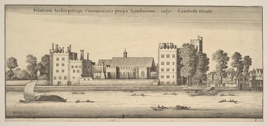 Palatium Archiepiscopi Cantuariensis prope Londinum vulgo Lambeth House Lambeth House: Plate, 1647