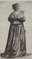 The Woman with a Fan and Mirror