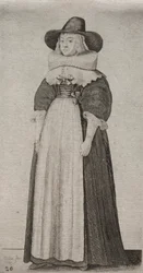 The Woman with a Mannish Hat and Ribboned Bodice