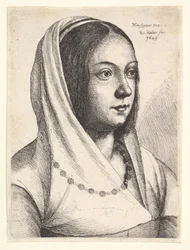 Young Woman with a Scarf on Her Head, after Bonsignori