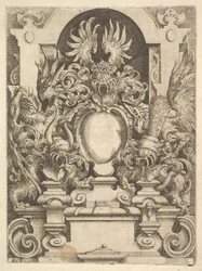 Design for a Cartouche, Plate from Dietterlin