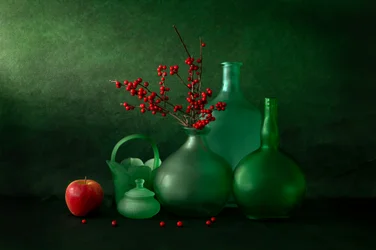 Green Bottles Red Berries