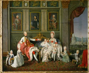 Piero Leopoldo, Grand Duke of Tuscany, Later Emperor Leopold II, His Wife Maria Ludovica, Infanta of Spain, and Six of Their 16 Children