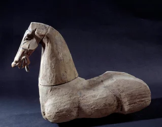Chinese Art: Wood Horse. Sculpture from the Han period. Paris, Musee Cernuschi