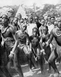 Boy Dancers Dressed as Girls, the Yafouba Tribe, West Africa
