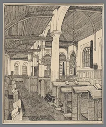 Interior of the Abbey Church in Rijnsburg
