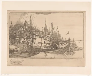 Ship with Firewood on the Bank of the Ganges in Benares