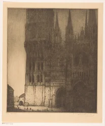 Facade of the Notre-Dame Cathedral in Rouen