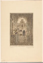 Woman in Traditional Dress Knocking on a Front Door in Edam