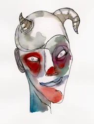 Horned Whimsical Portrait