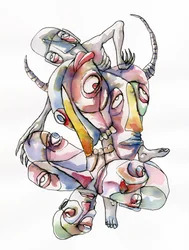 Surreal Intertwined Faces