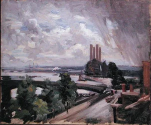 Battersea Bridge from Cheyne Walk, Chelsea