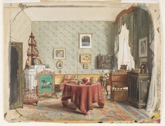 A Sitting Room with a Writing Table