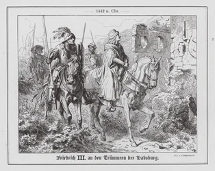 King Frederick III of Germany at the Ruins of the Habsburg