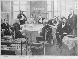 Crown Prince Rudolf at an Editorial Meeting