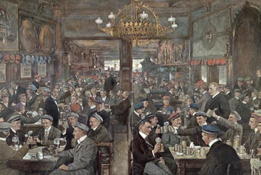 The Student Brasserie of the Thuringer Hof in Leipzig, c.1900