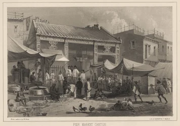 Fish Market Canton, 1855