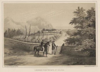 Longwood, From the Gate, St. Helena, 1855
