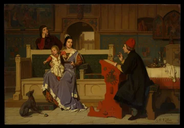 Hugo van der Goes Painting the Portrait of Mary of Burgundy