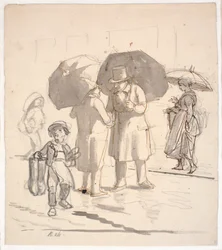 Street Scene in the Rain