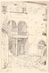 Courtyard with Part of a Colonnade